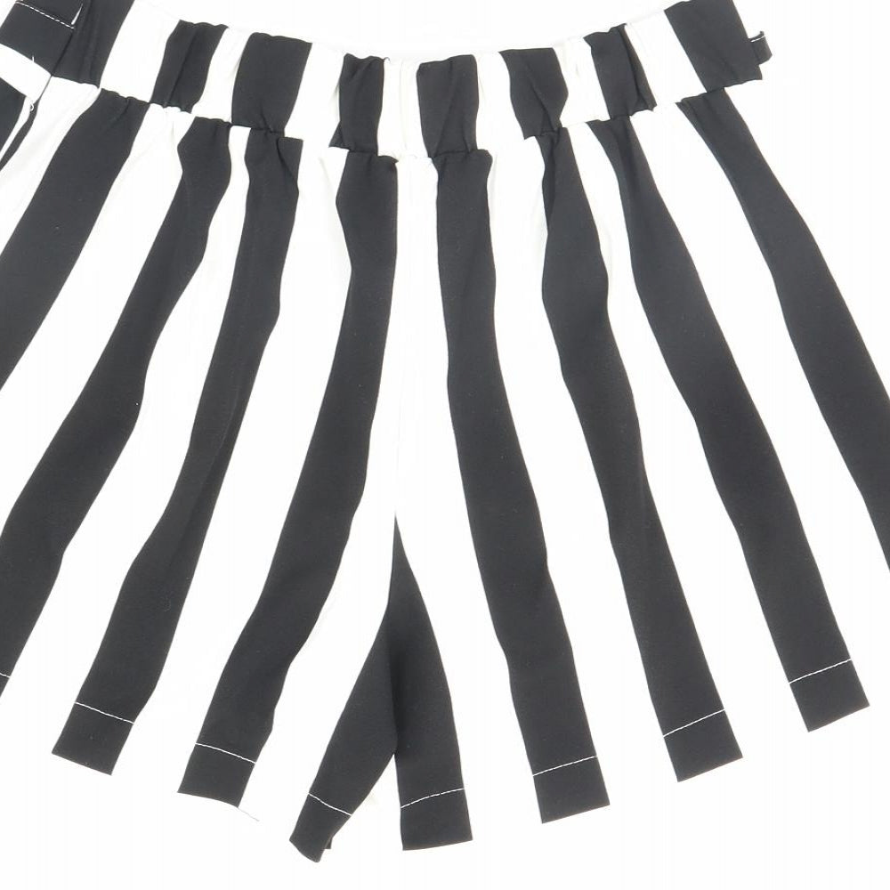 Cameo rose Womens Black Striped  Sailor Shorts Size 16