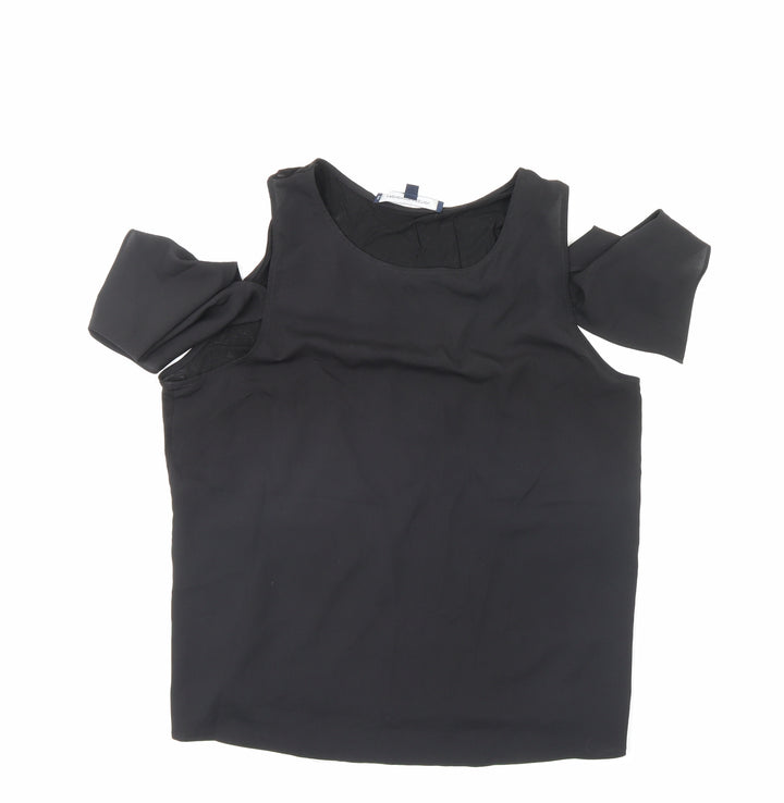 French Connection Womens Black Basic Blouse Size L