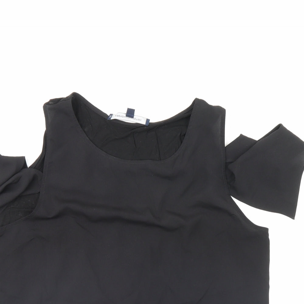 French Connection Womens Black   Basic Blouse Size L