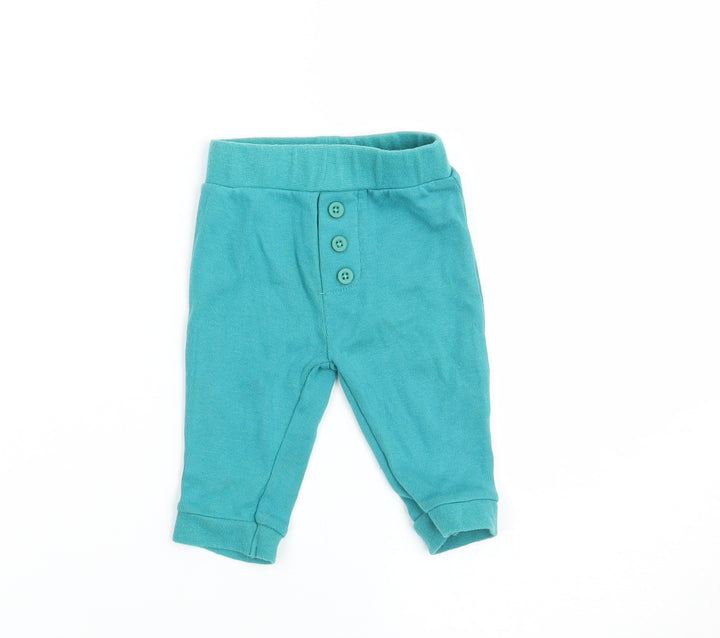 John Lewis Boys Green   Jogger Trousers Size 0-3 Months