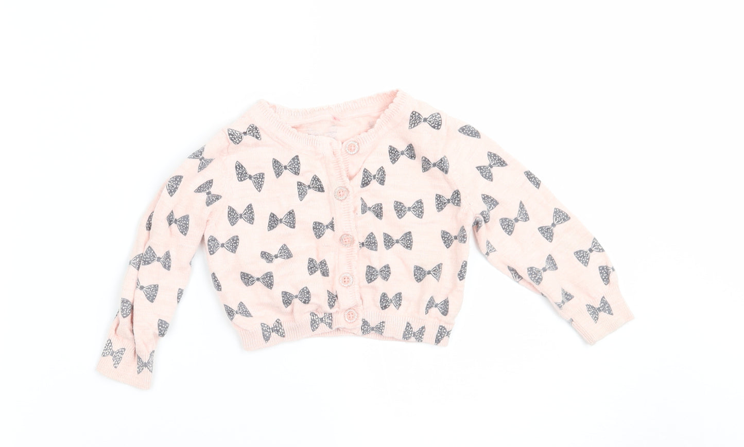 George Girls Pink Geometric  Cape Jumper Size 9-12 Months  - BOWS