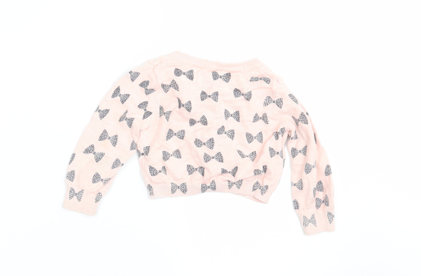 George Girls Pink Geometric  Cape Jumper Size 9-12 Months  - BOWS
