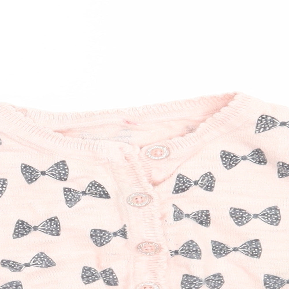 George Girls Pink Geometric  Cape Jumper Size 9-12 Months  - BOWS