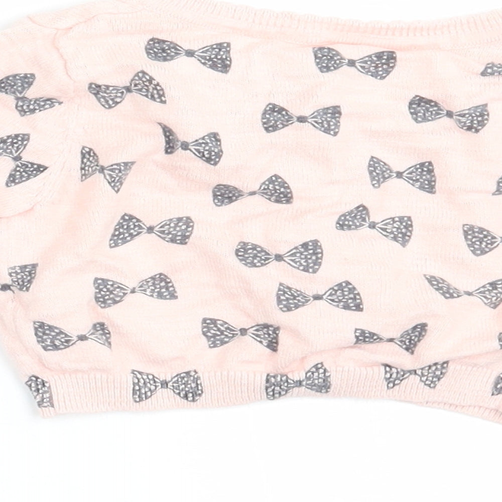 George Girls Pink Geometric  Cape Jumper Size 9-12 Months  - BOWS