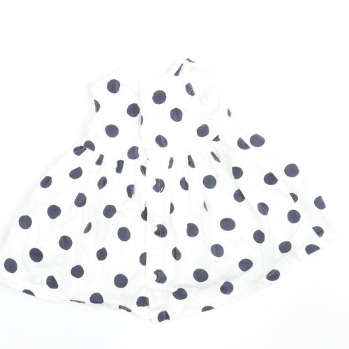 mamas & papas Girls White Polka Dot  A-Line  Size 3-6 Months