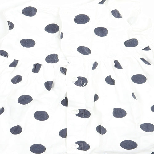 mamas & papas Girls White Polka Dot  A-Line  Size 3-6 Months