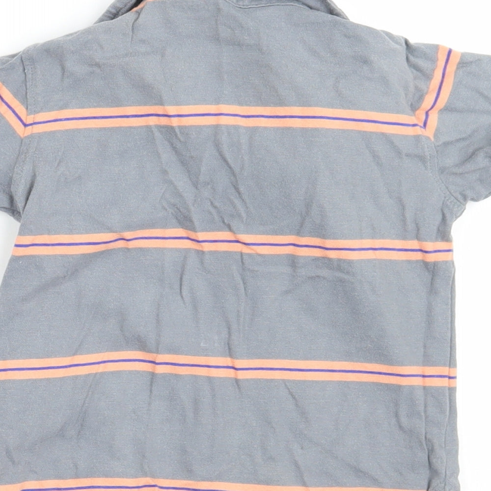 Gap Boys Grey Striped  Basic Polo Size 12-18 Months
