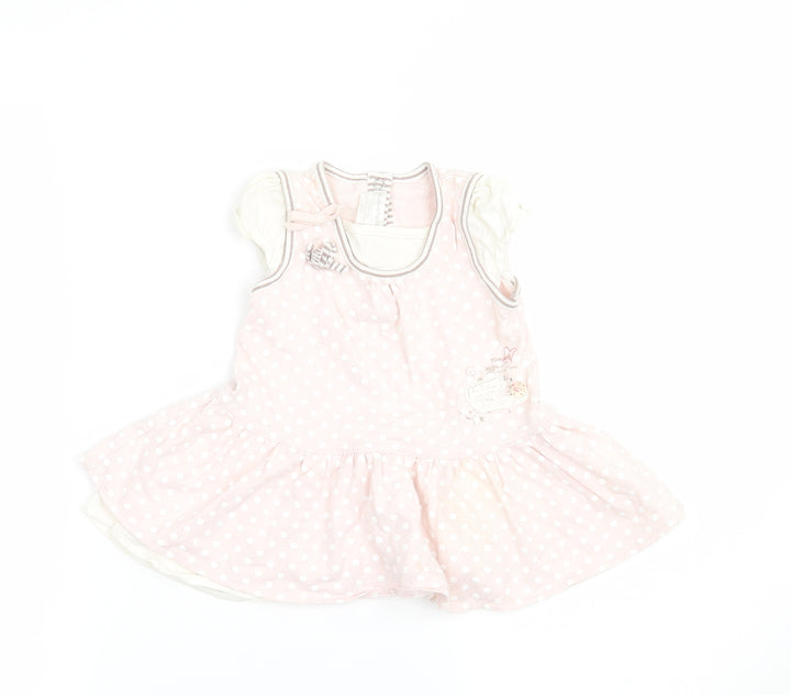 mamas & papas Girls Beige Polka Dot A-Line Size 6-9 Months