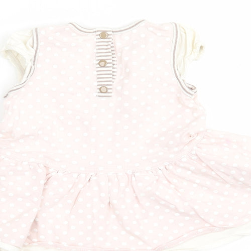 mamas & papas Girls Beige Polka Dot  A-Line  Size 6-9 Months