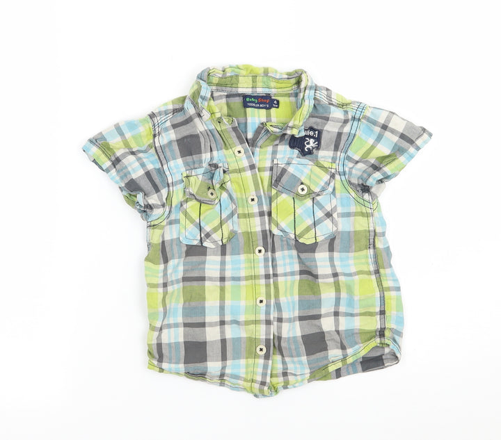 BOY SHOP Boys Multicoloured Check Basic Button-Up Size 4 Years