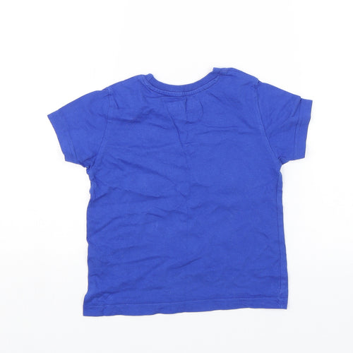 Primark Boys Blue   Basic T-Shirt Size 2-3 Years  - This kid loves football