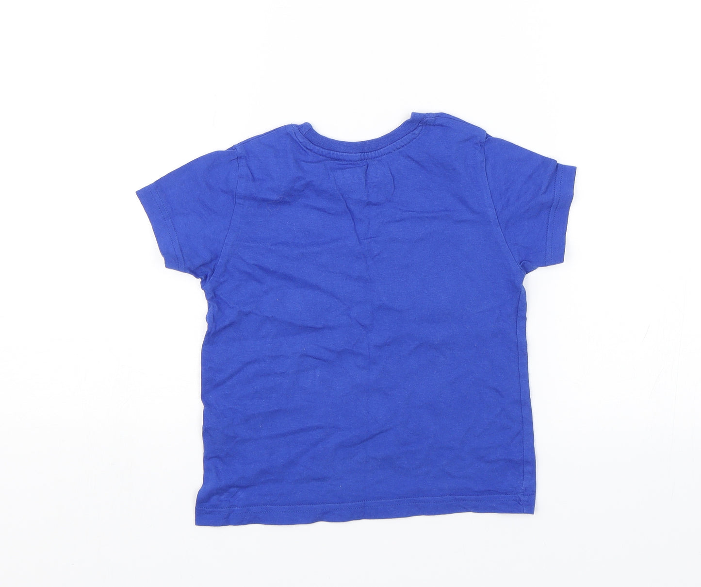 Primark Boys Blue   Basic T-Shirt Size 2-3 Years  - This kid loves football
