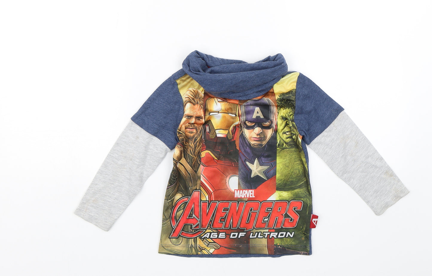 Primark Boys Blue   Basic T-Shirt Size 2-3 Years  - Marvel Avengers
