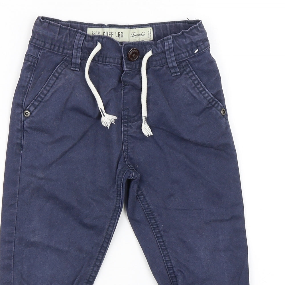 Denim & Co. Boys Blue   Chino Trousers Size 2-3 Years