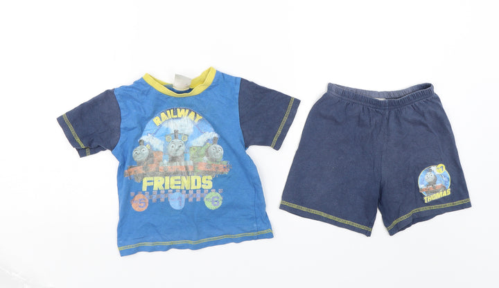 Thomas & Friends Baby Blue Shorts Set Outfit/Set Size 12-18 Months