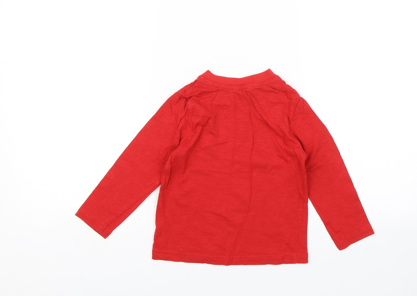 George Boys Red   Basic T-Shirt Size 2-3 Years  - Monsters Academy