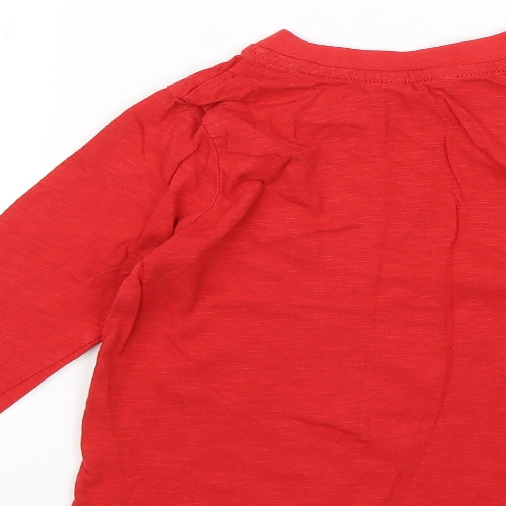 George Boys Red   Basic T-Shirt Size 2-3 Years  - Monsters Academy