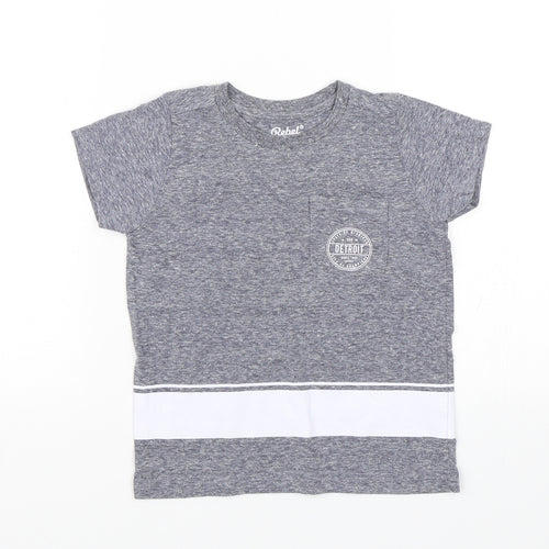 Primark Boys Grey   Basic T-Shirt Size 2-3 Years  - Detroit