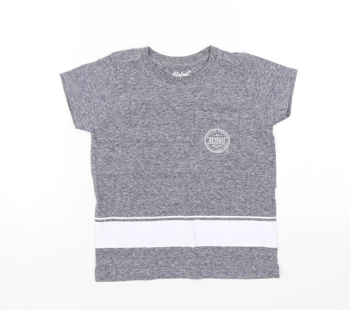 Primark Boys Grey Basic T-Shirt Size 2-3 Years - Detroit