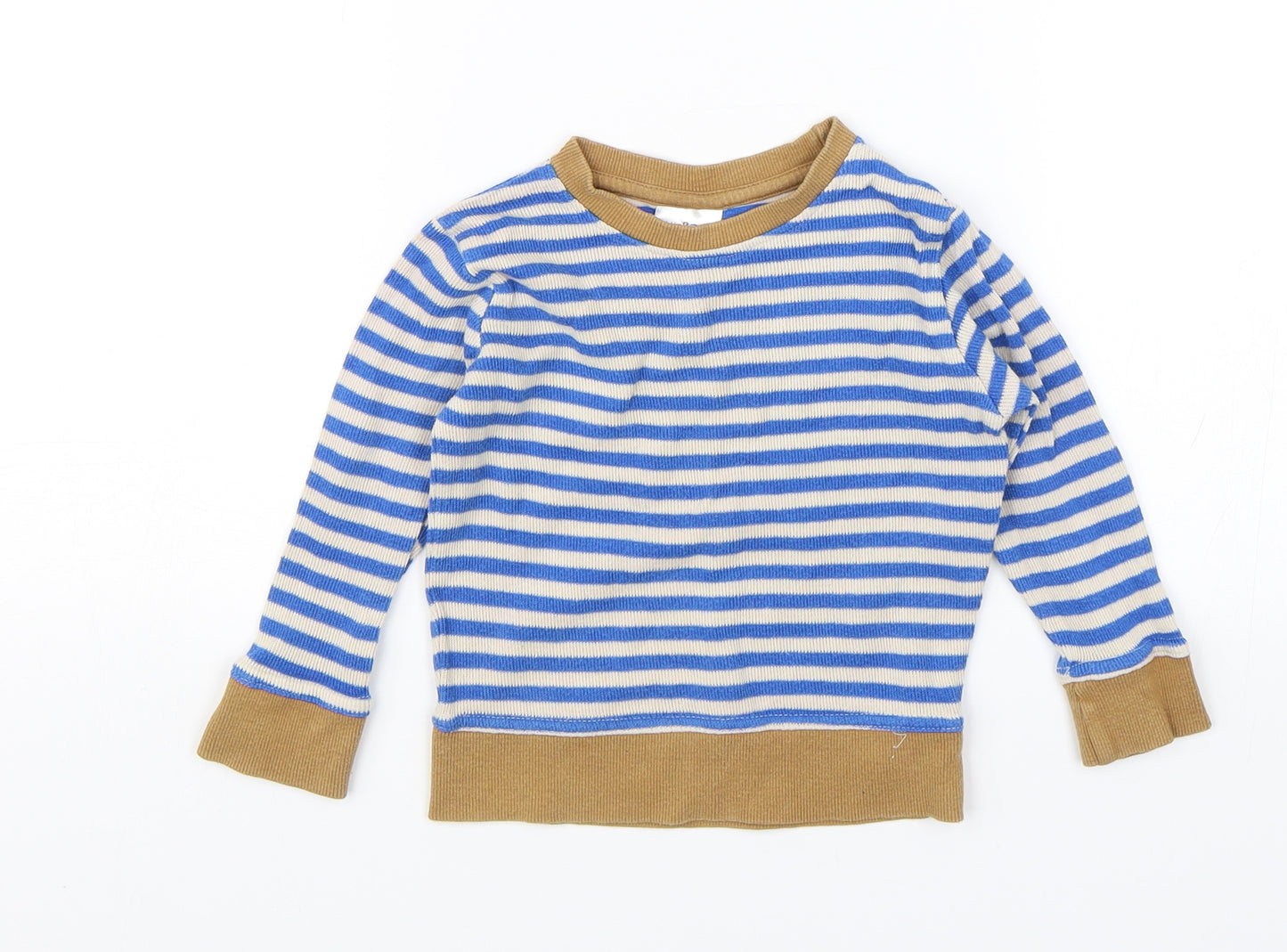 Urban Rascals Boys Blue Striped  Pullover Jumper Size 2 Years