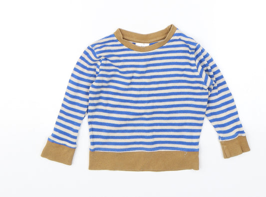 Urban Rascals Boys Blue Striped  Pullover Jumper Size 2 Years