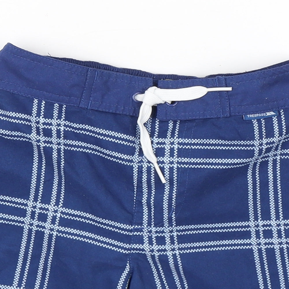Trespass Boys Blue Plaid  Bermuda Shorts Size 2-3 Years