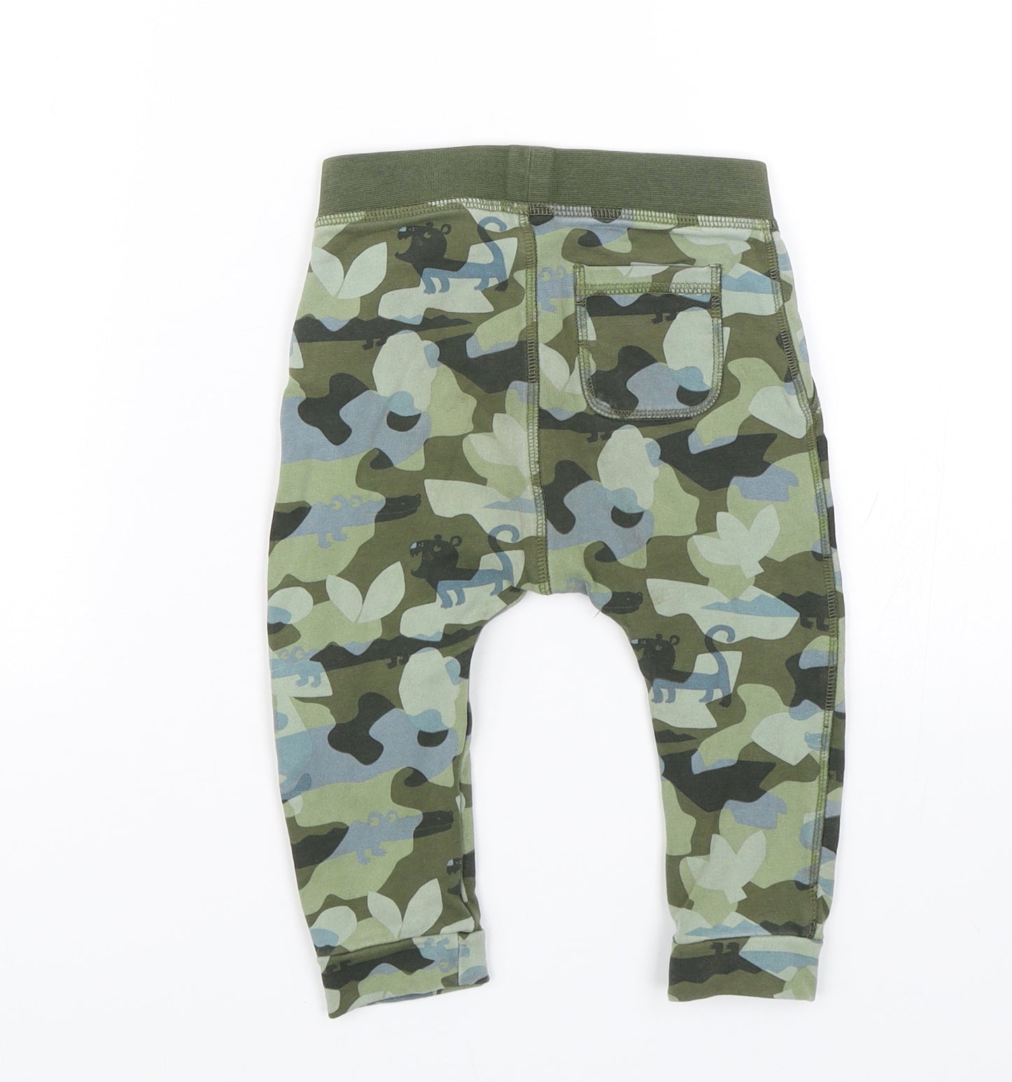 M&S Baby Green Camouflage  Jogger Trousers Size 12-18 Months