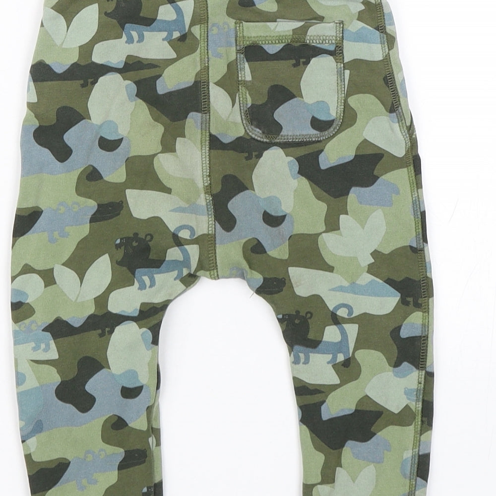 M&S Baby Green Camouflage  Jogger Trousers Size 12-18 Months