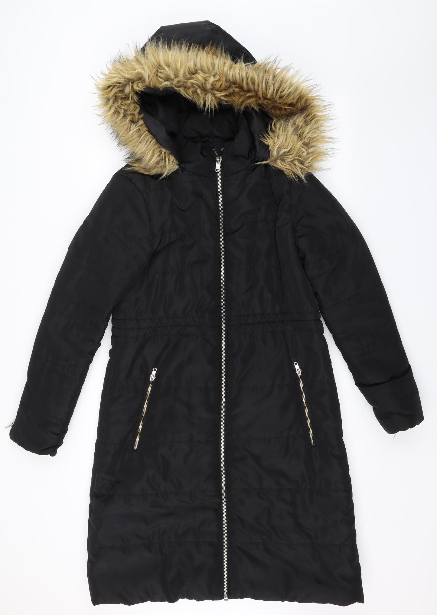 Boohoo Womens Black   Parka Jacket Size 10