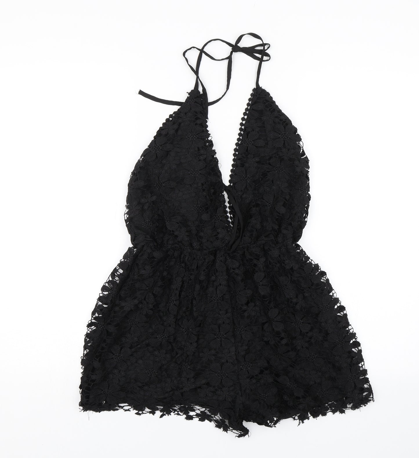 Missguided Womens Black   Playsuit One-Piece Size 10