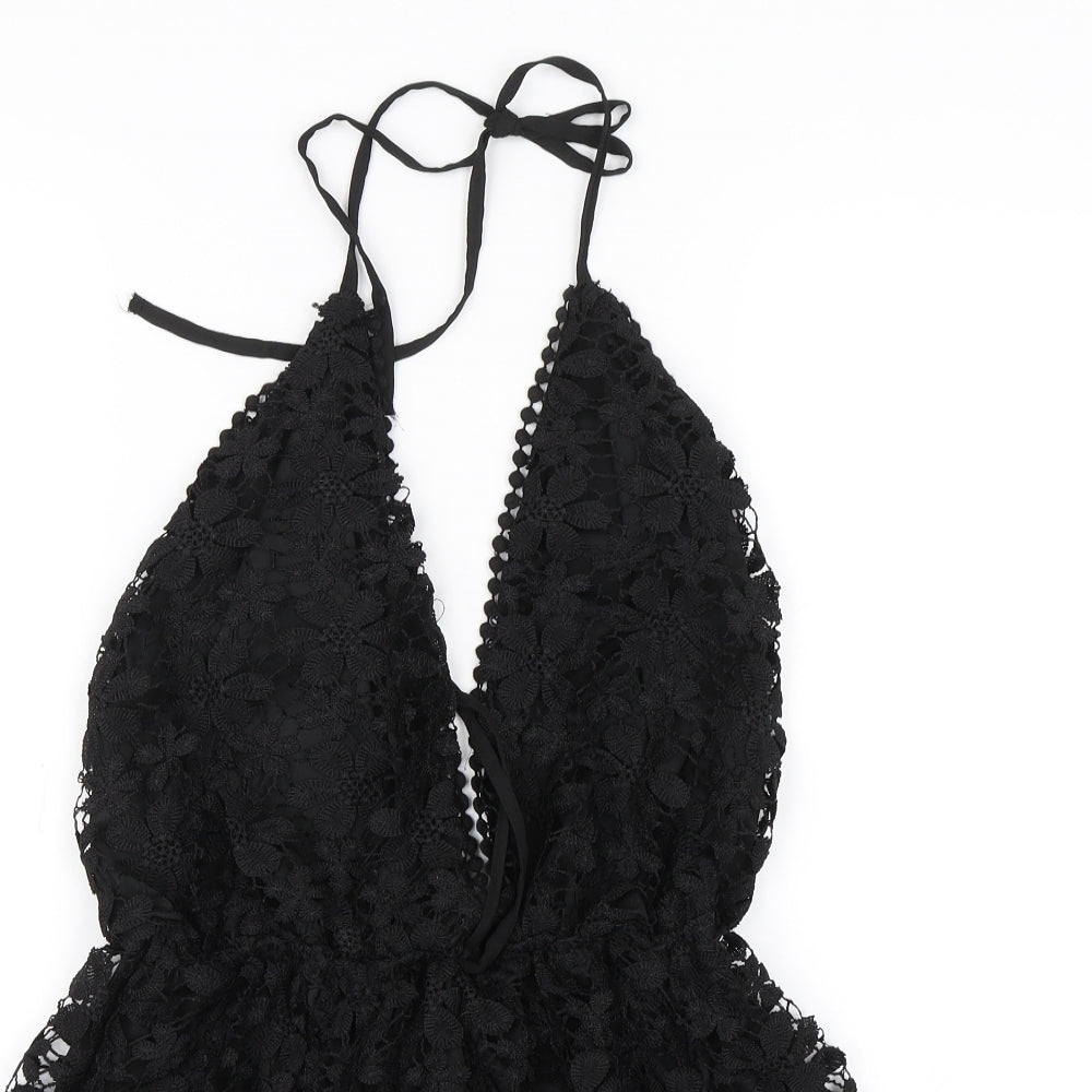 Missguided Womens Black   Playsuit One-Piece Size 10