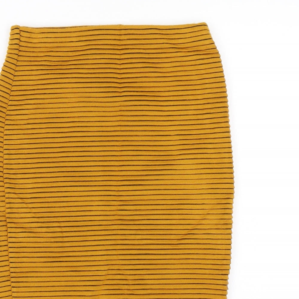 Miss Selfridge Womens Yellow   Straight & Pencil Skirt Size 10