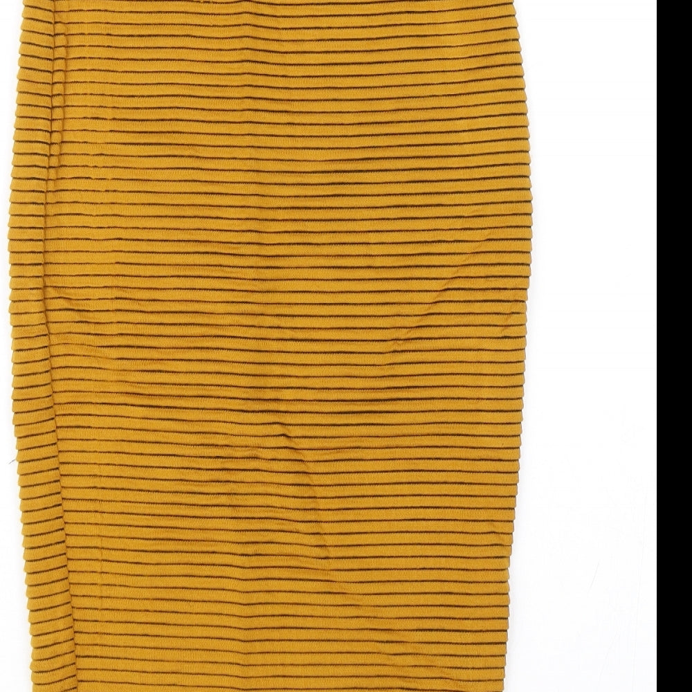 Miss Selfridge Womens Yellow   Straight & Pencil Skirt Size 10