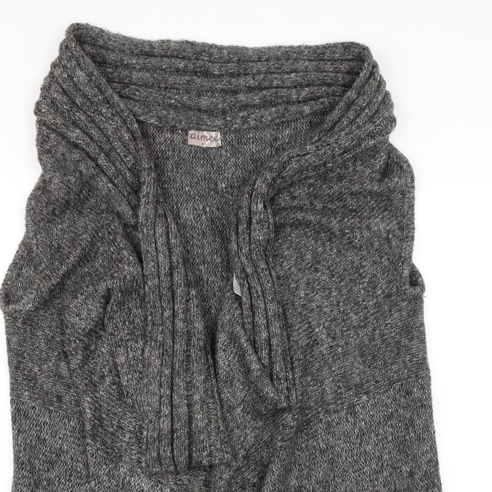 Aimee Womens Grey   Cardigan Jumper Size M