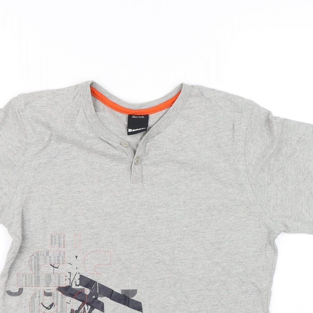 Bench Boys Grey   Basic T-Shirt Size 11-12 Years