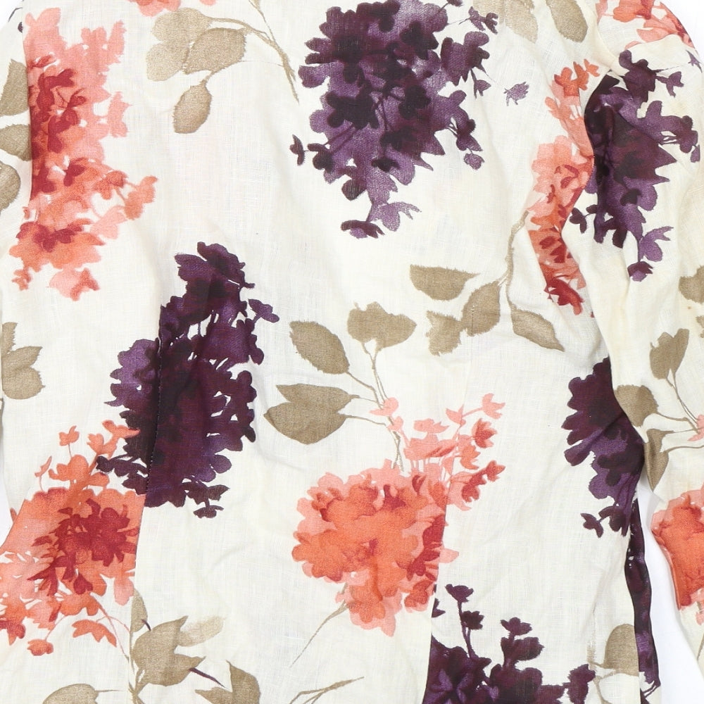Alex & Co Womens Beige Floral  Jacket  Size 10