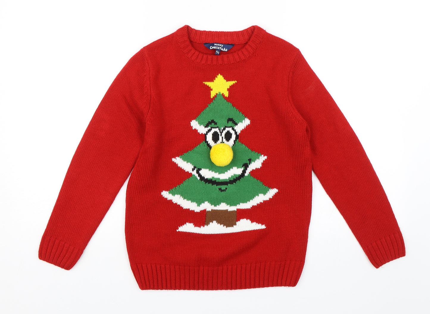 Matalan Boys Red   Pullover Jumper Size 8-9 Years  - Christmas jumper