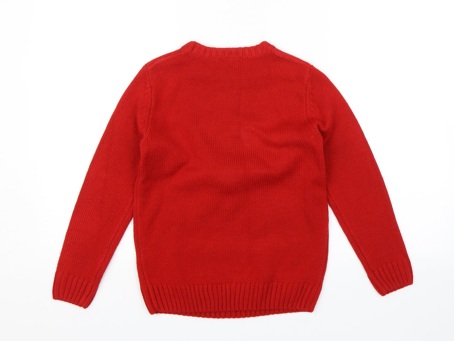 Matalan Boys Red   Pullover Jumper Size 8-9 Years  - Christmas jumper