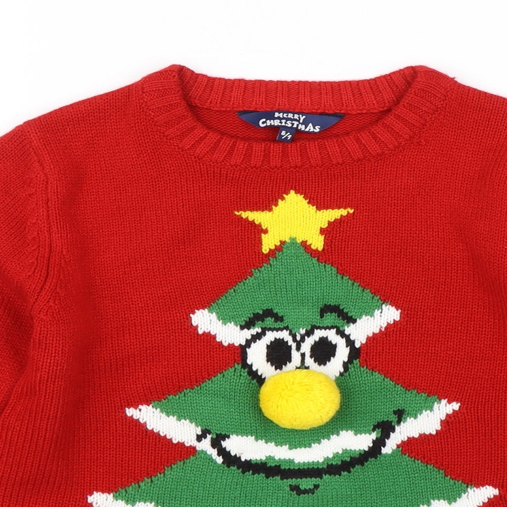 Matalan Boys Red   Pullover Jumper Size 8-9 Years  - Christmas jumper