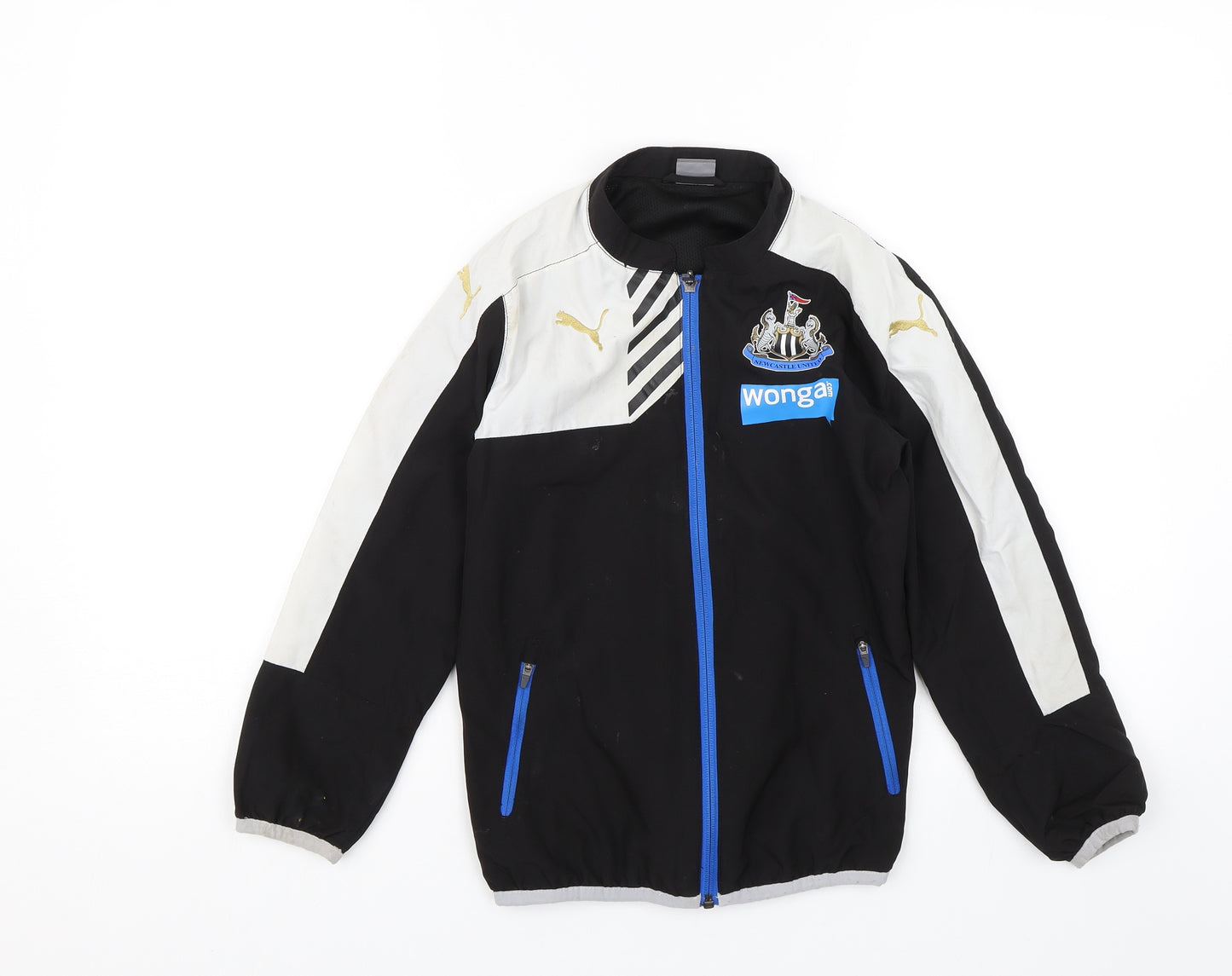 PUMA Boys Black   Windbreaker Jacket Size 8 Years  - Newcastle United