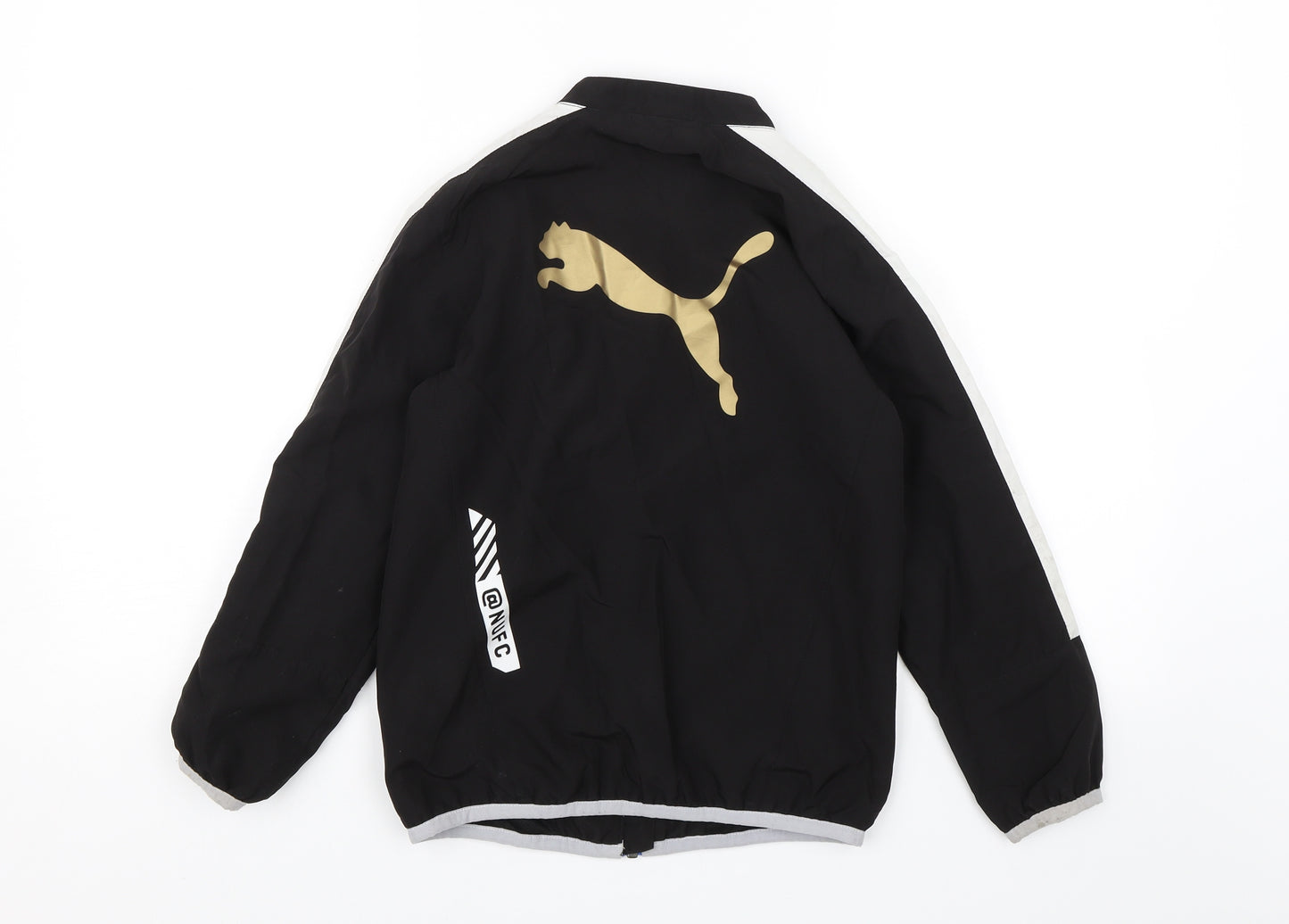 PUMA Boys Black   Windbreaker Jacket Size 8 Years  - Newcastle United
