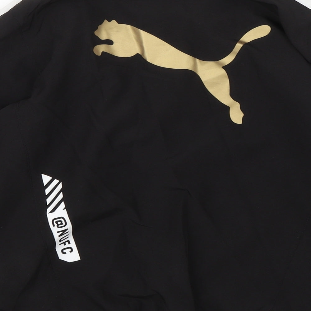 PUMA Boys Black   Windbreaker Jacket Size 8 Years  - Newcastle United
