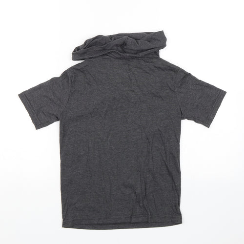Urban Myths Boys Grey   Basic T-Shirt Size 8-9 Years  - Skull