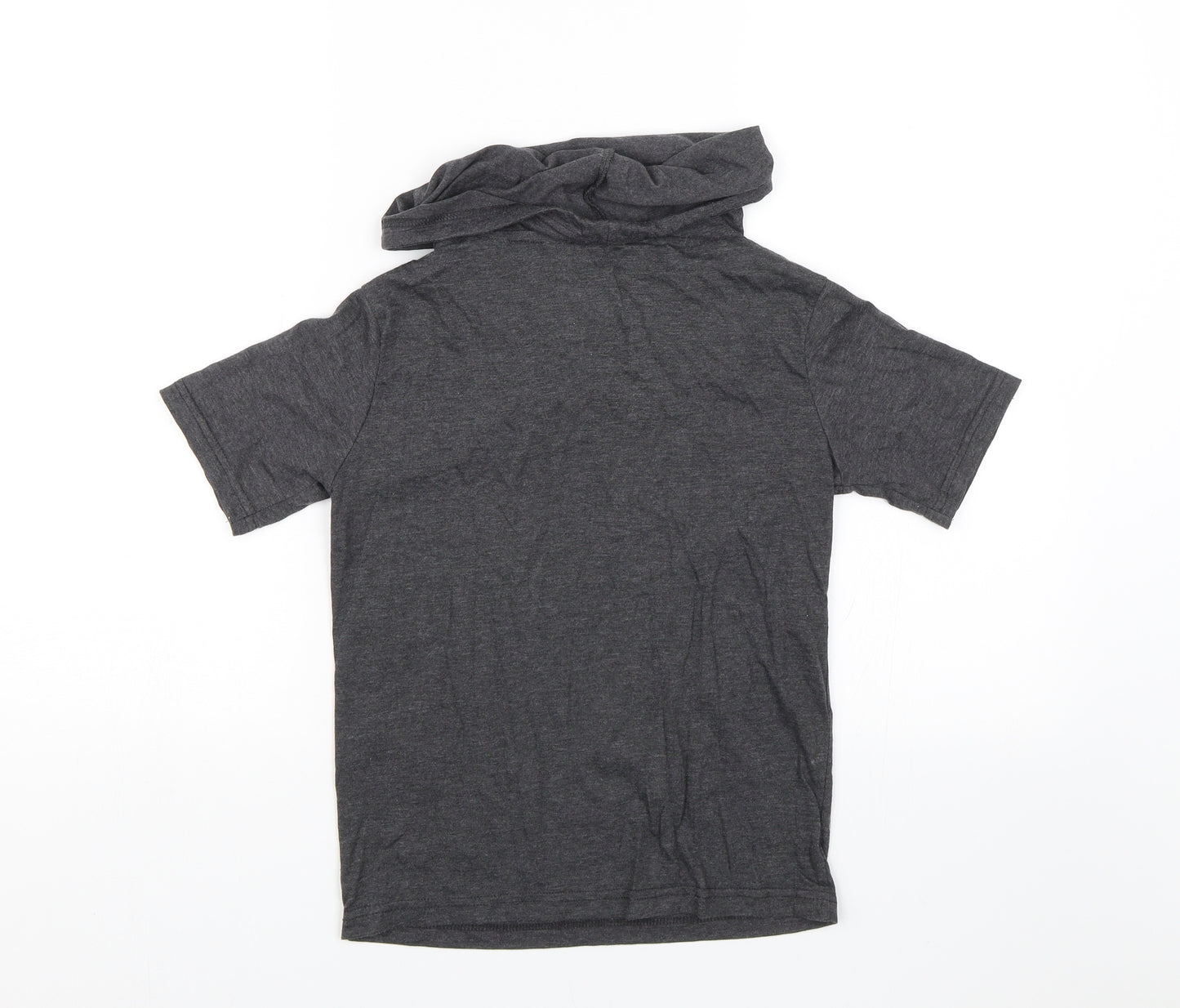 Urban Myths Boys Grey   Basic T-Shirt Size 8-9 Years  - Skull