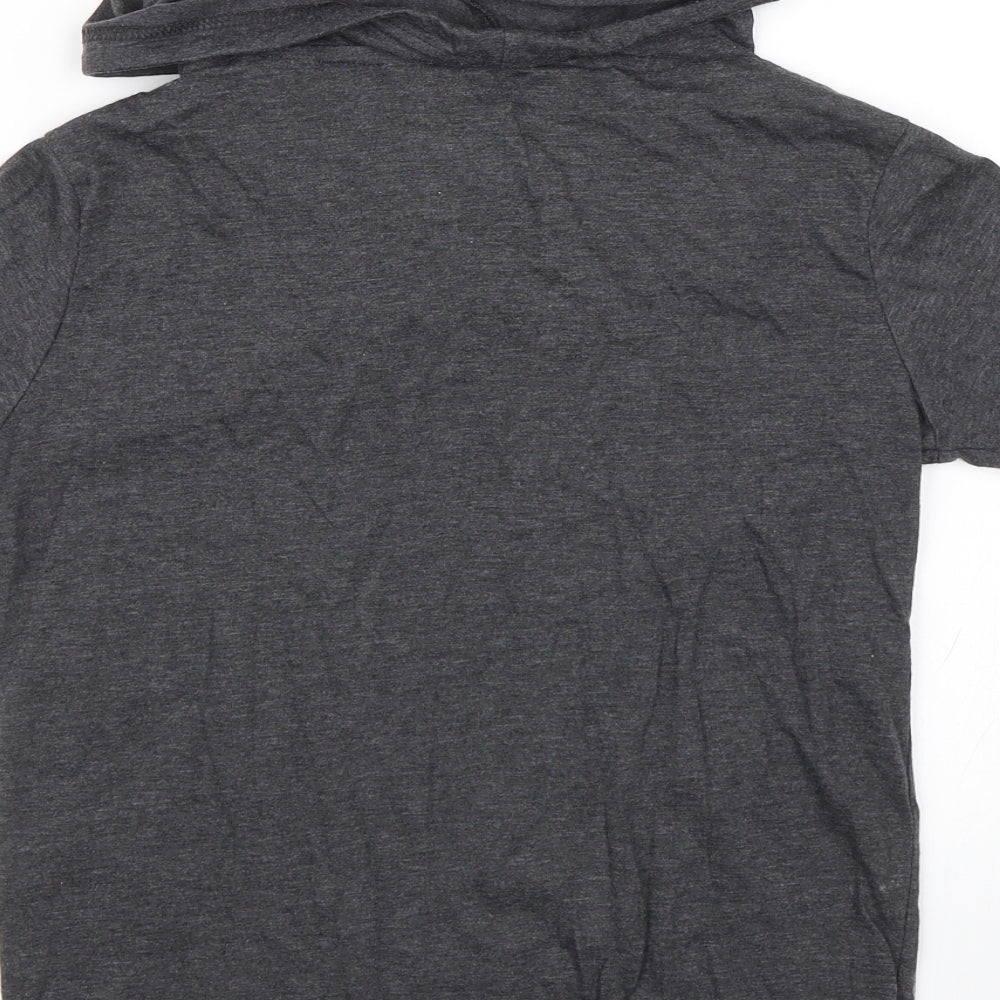 Urban Myths Boys Grey   Basic T-Shirt Size 8-9 Years  - Skull