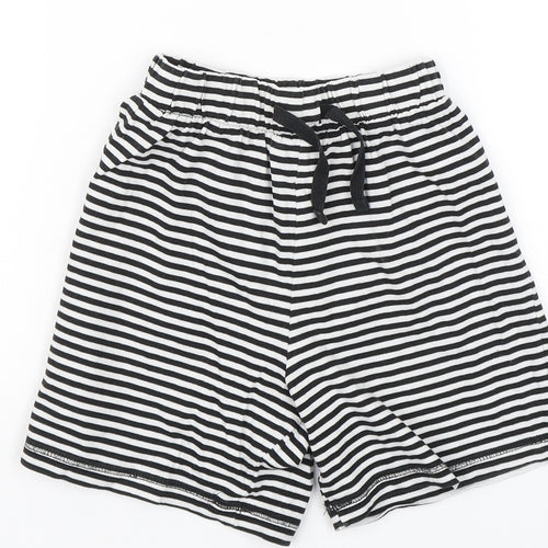 TU Boys Black Striped  Sweat Shorts Size 6-7 Years
