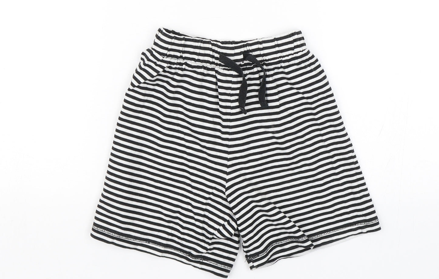 TU Boys Black Striped  Sweat Shorts Size 6-7 Years