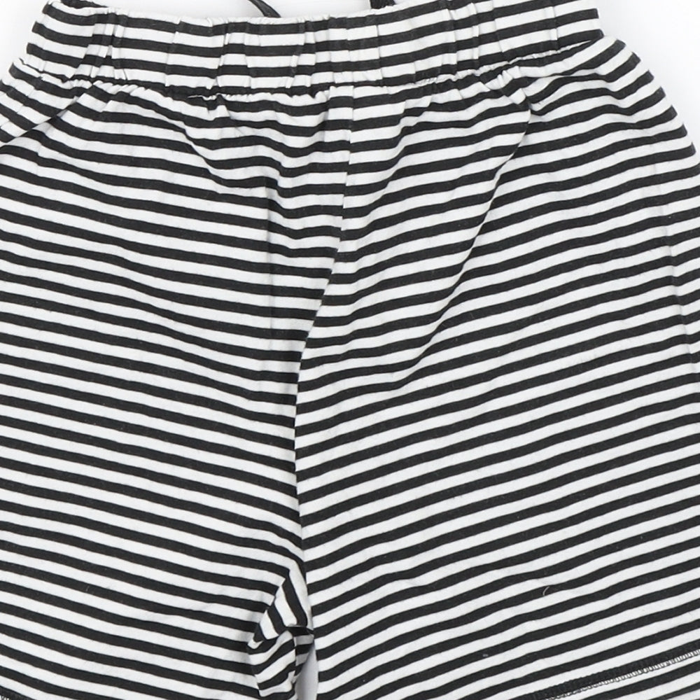 TU Boys Black Striped  Sweat Shorts Size 6-7 Years
