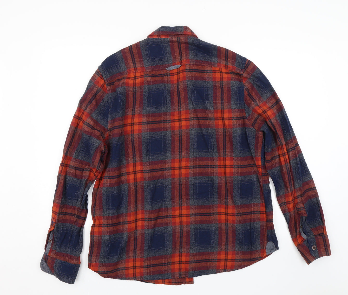 The Original Morley Trading Co Mens Blue Plaid   Button-Up Size XL