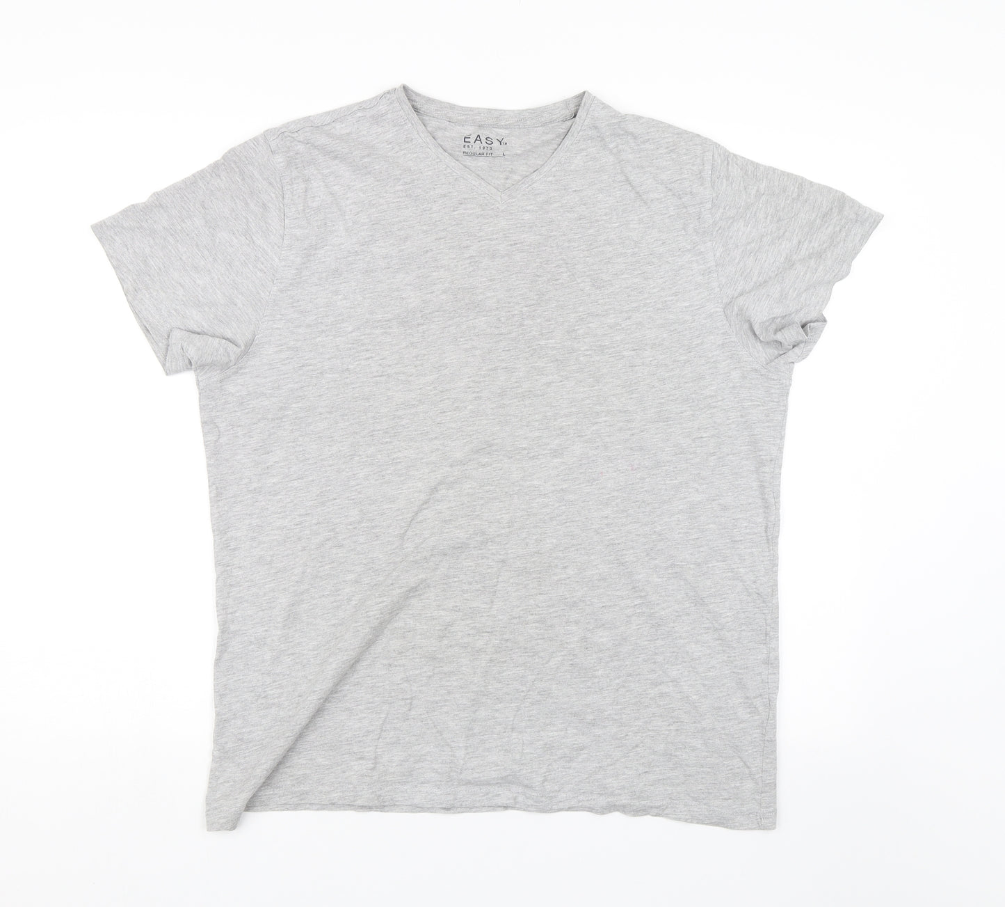Easy Mens Grey    T-Shirt Size L